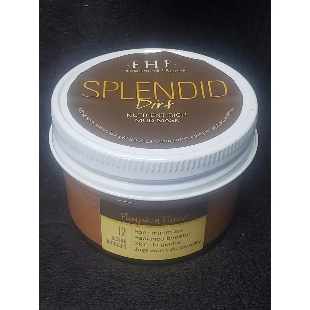 FarmHouse Fresh Splendid Dirt Nutrient-Rich Mud Mask Pumpkin Scent , 3.2 Fl Oz
